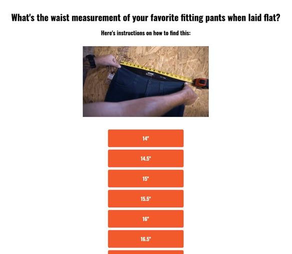 Apparel quiz - Off the grid surplus - waist measurement 