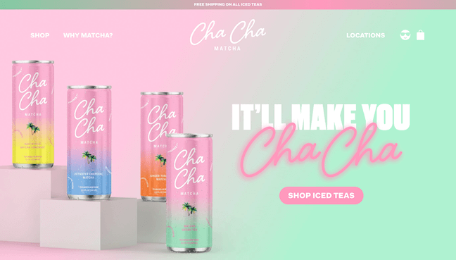 Cha Cha Matcha Homepage