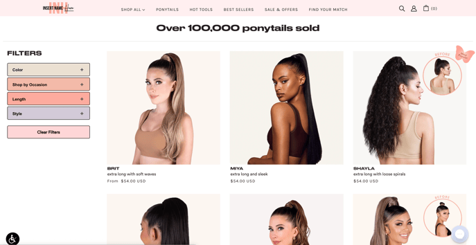 INH Hair Website Product page 