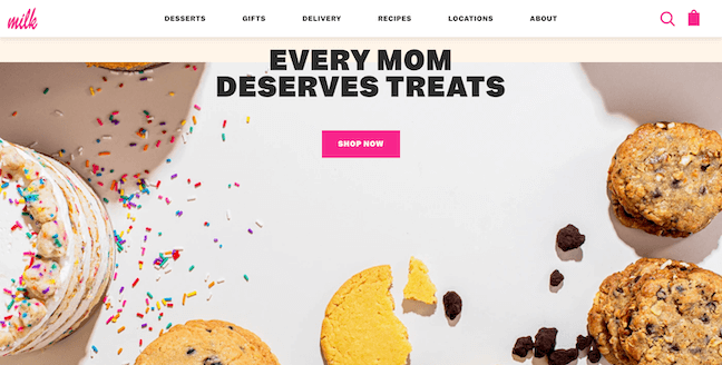 Milk Bar Store homepage 3