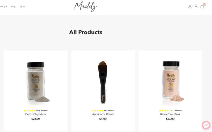 Muddy Body Website Product Page