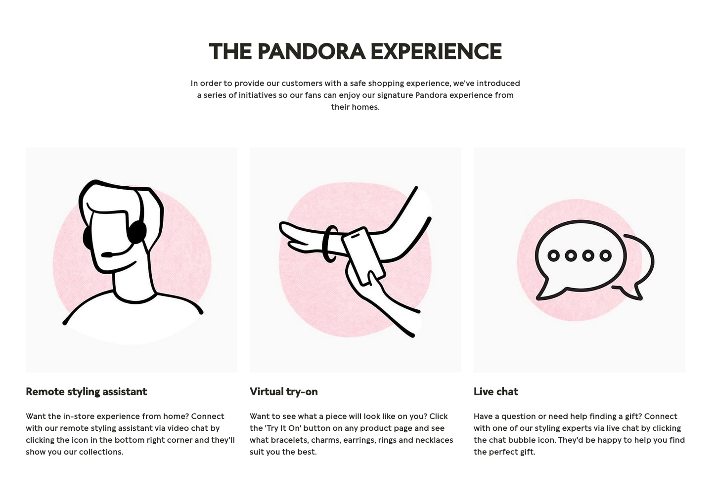 Screenshot of the Pandora Experience