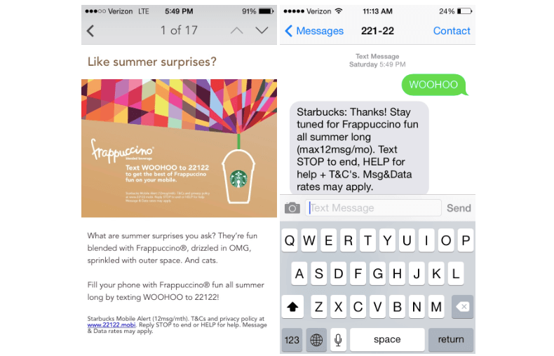 Starbucks-SMS-Example