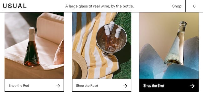 Usual Wines Homepage 2