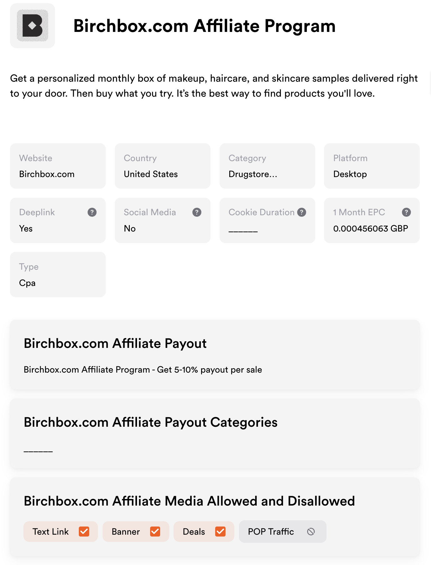 birchbox affiliate