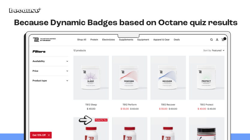 dynamic badge on website