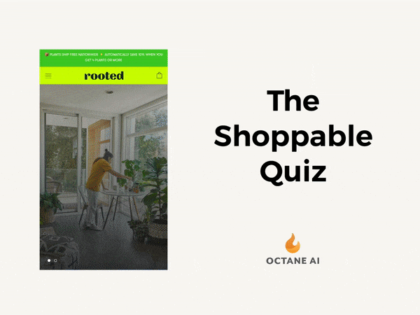 The Octane AI Shoppable Quiz for Shopify Merchants