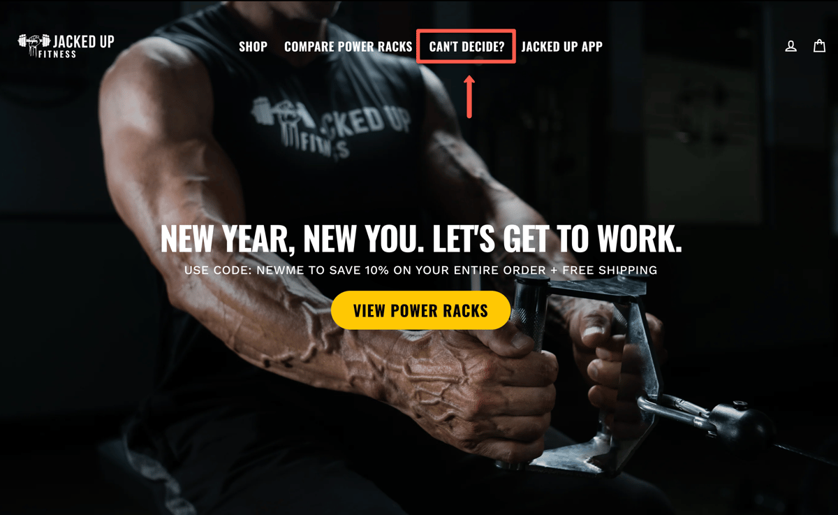 jacked up fitness - nav menu