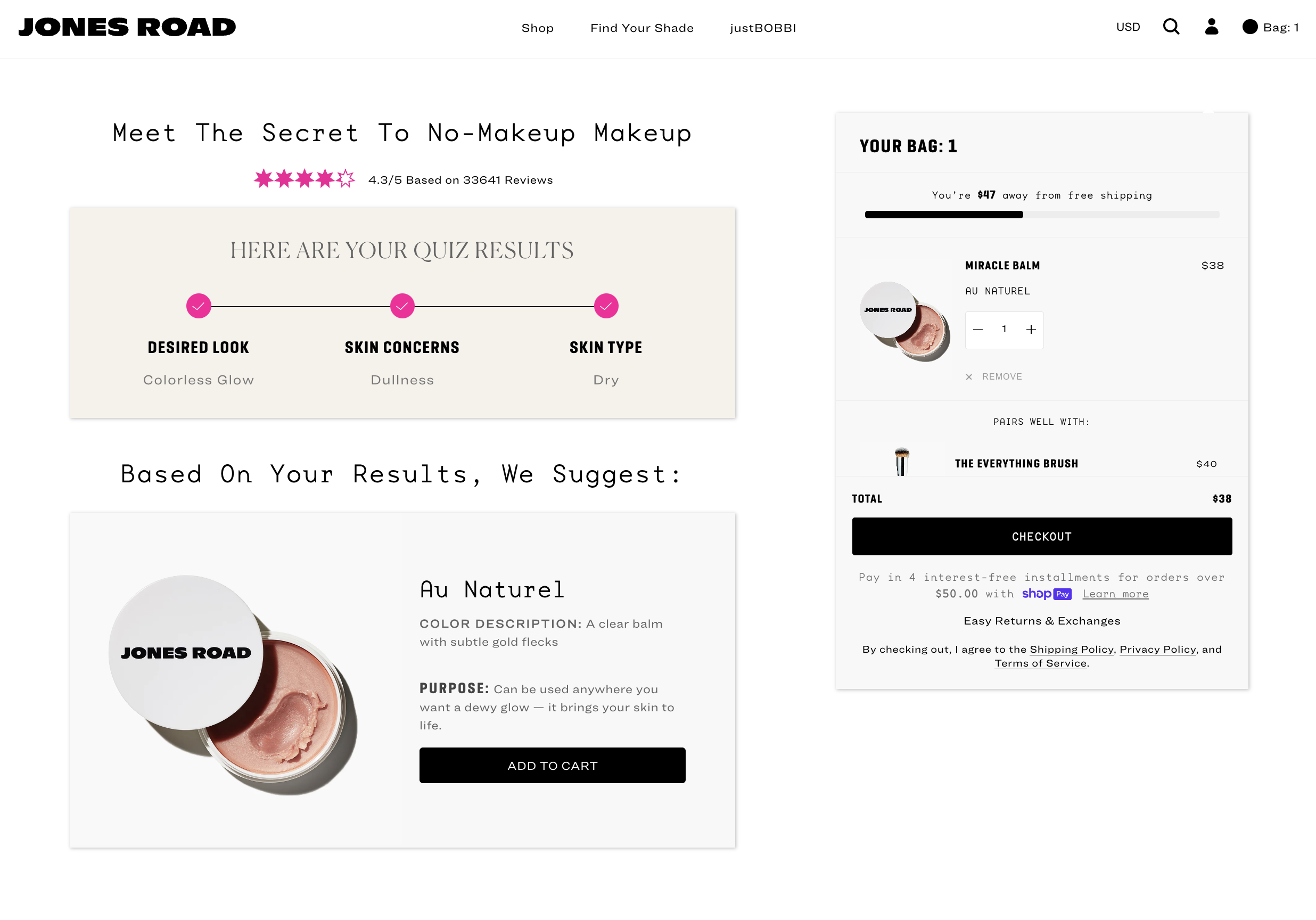 jrb - recommendation page
