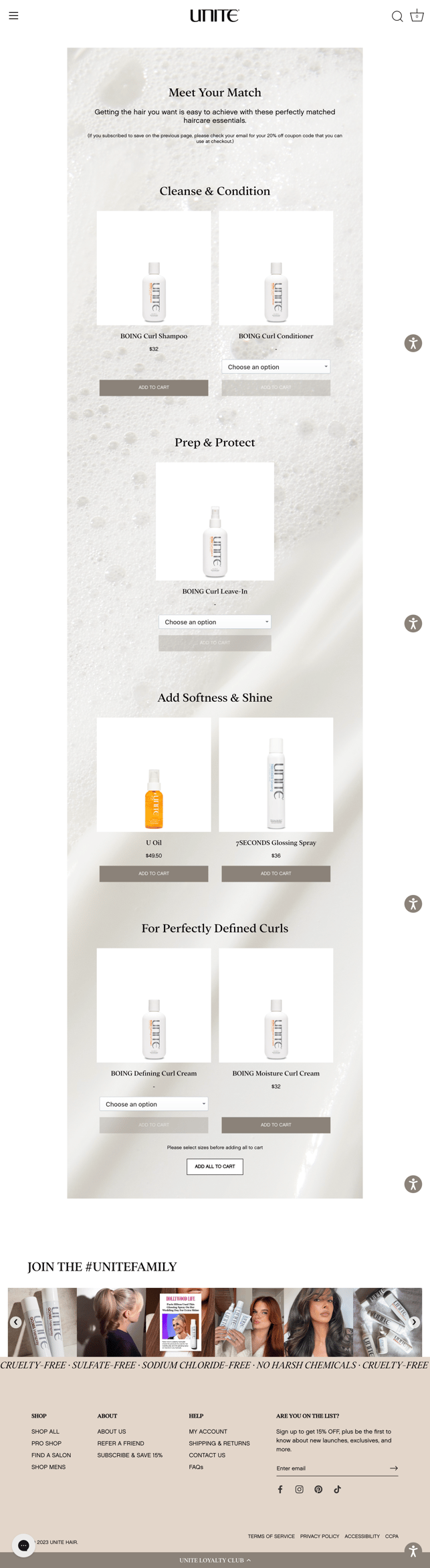 recommendation page