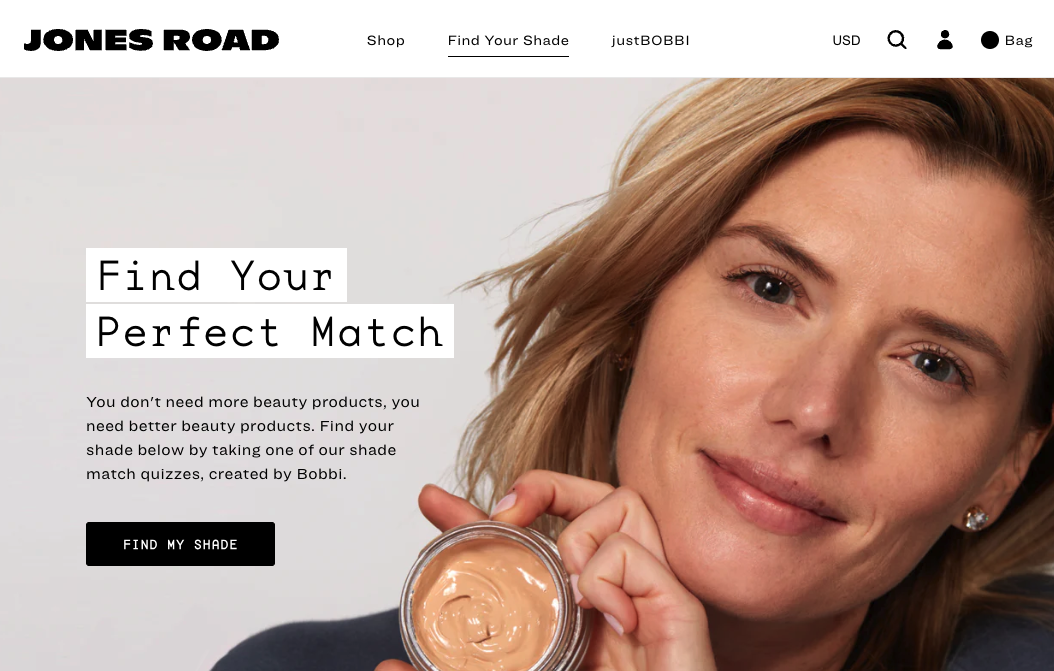 jones road beauty - quiz homepage