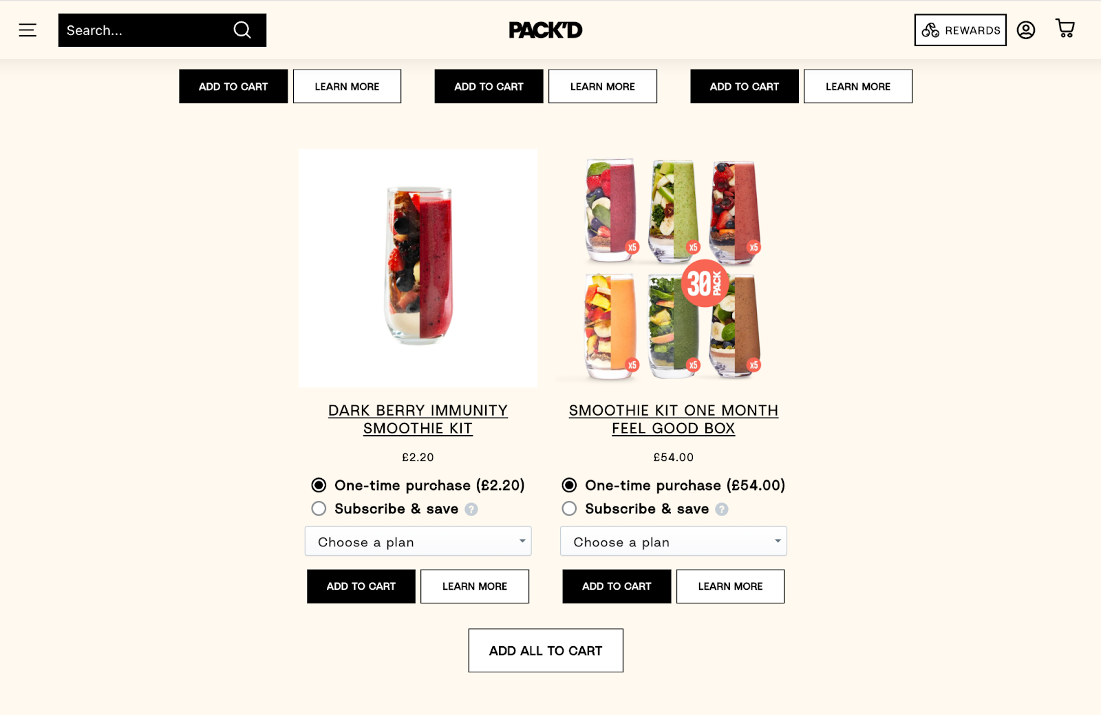 Pack'd Quiz Interface