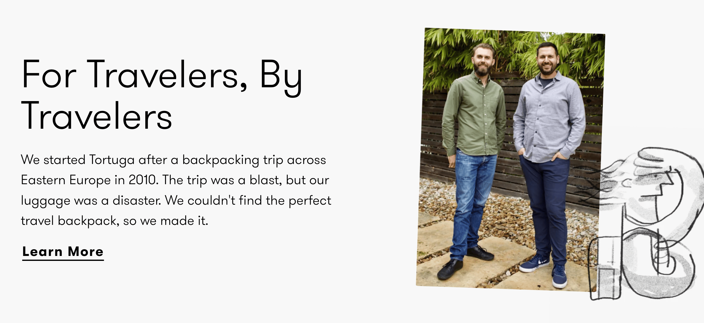 Tortuga Backpacks founders Fred and Jeremy